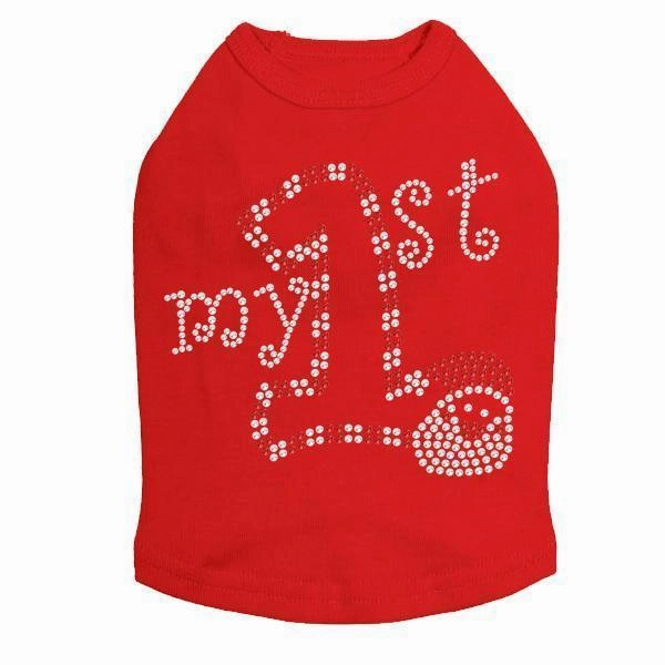 My First Christmas Rhinestone Dog Tank