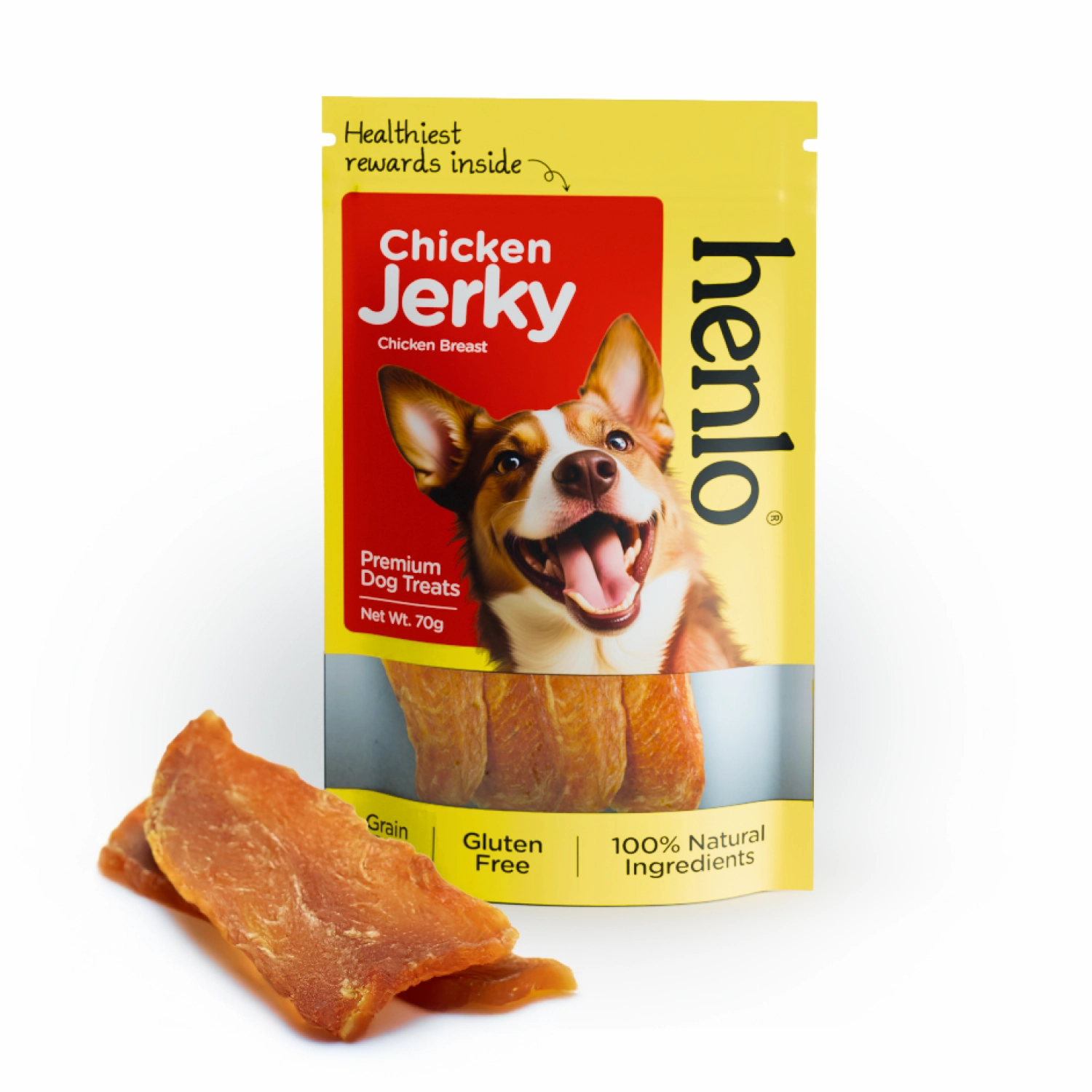 Natural Remedies Orthoron Joint Supplement Tablets & Henlo Chicken Jerky High Protein Treats Dog Combo