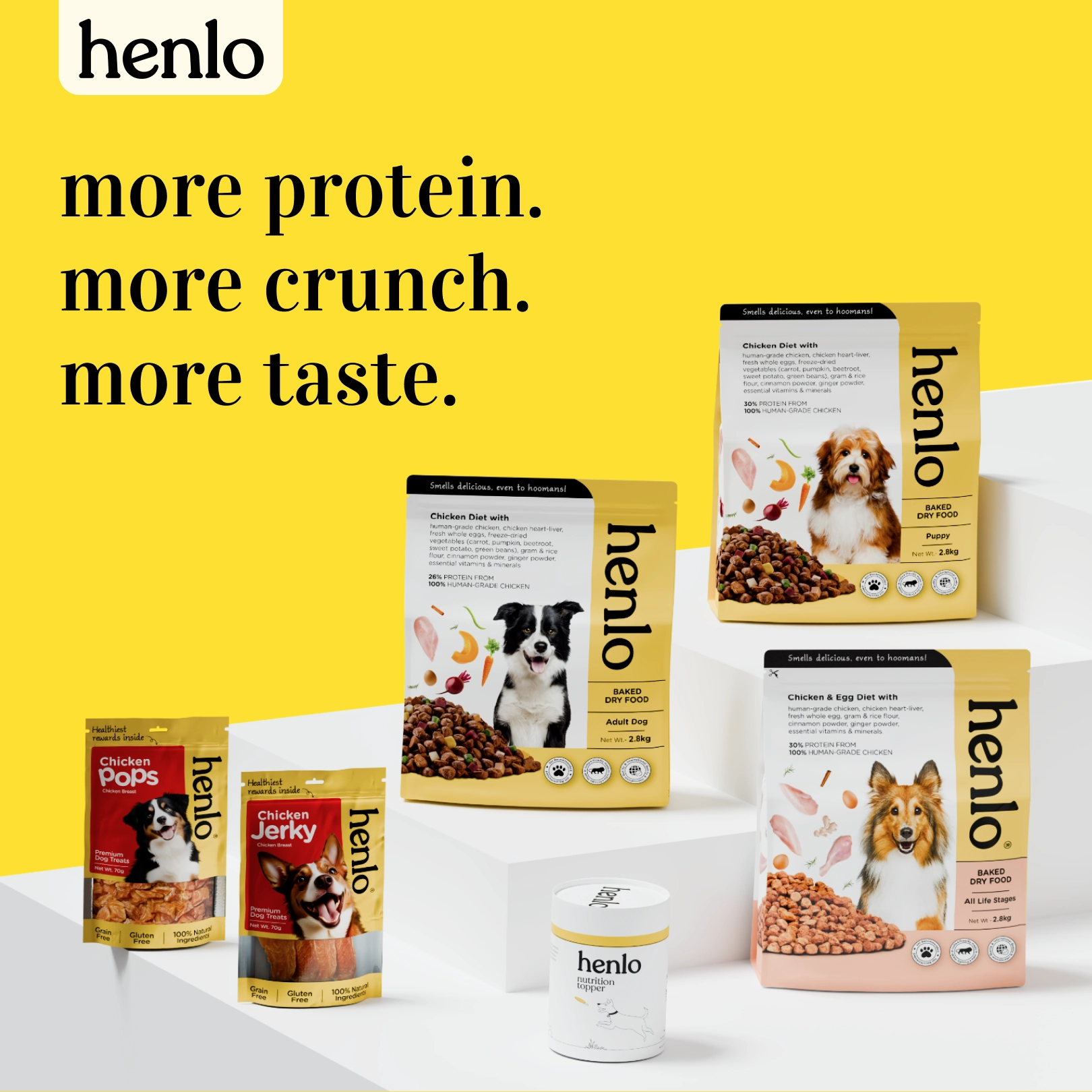 Natural Remedies Orthoron Joint Supplement Tablets & Henlo Chicken Jerky High Protein Treats Dog Combo