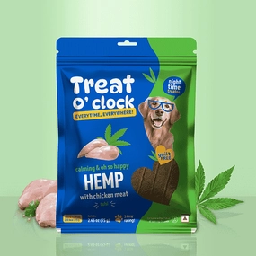 Natural Remedies Treat O'Clock Hemp with Chicken Meat Treats for Dogs