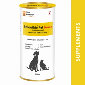 Neo Kumfurt Smoothie Pet Derma for Healthy Skin & Coat for Dogs and Cats (200ml)