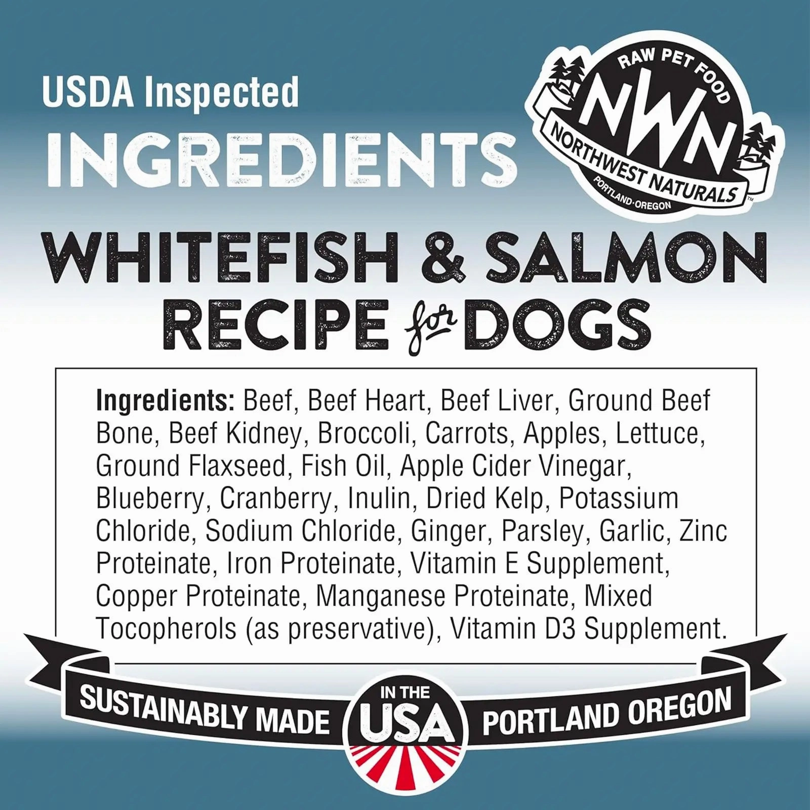 Northwest Naturals Freeze Dried Diets for Dogs - Whitefish and Salmon Recipe