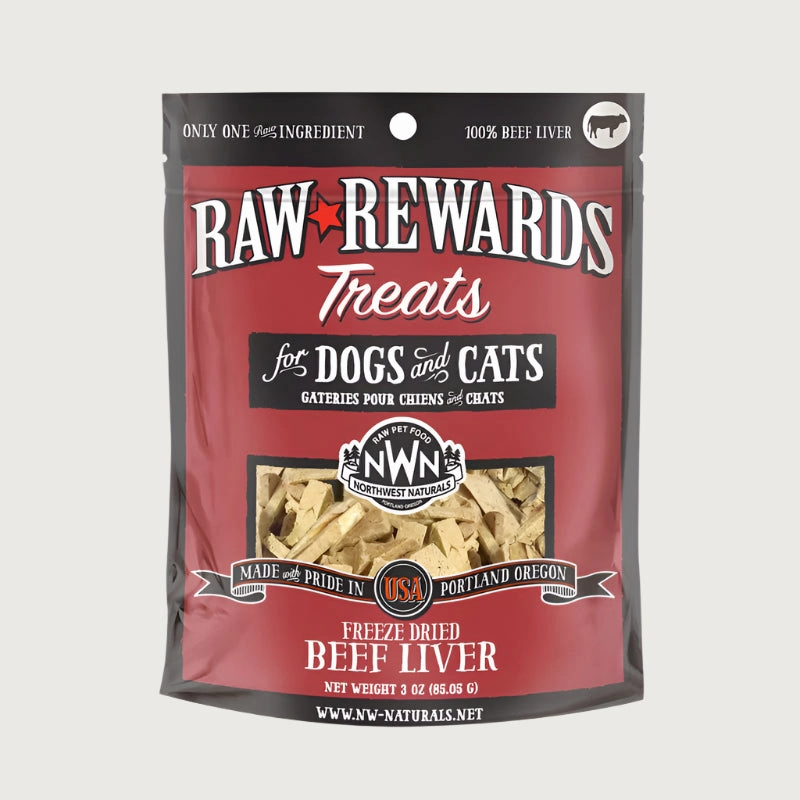 NORTHWEST NATURALS Raw Rewards Beef Liver Treats for Dogs & Cats
