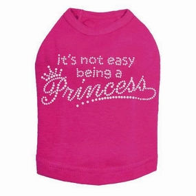Not Easy Rhinestone Dog Tank