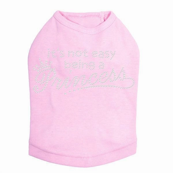 Not Easy Rhinestone Dog Tank