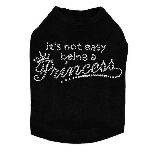 Not Easy Rhinestone Dog Tank