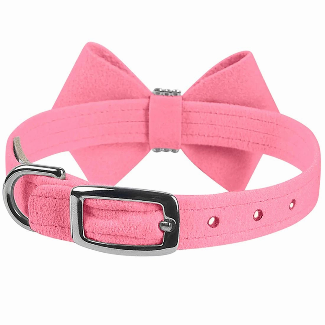Nouveau Bow Dog Collar Perfect Pink