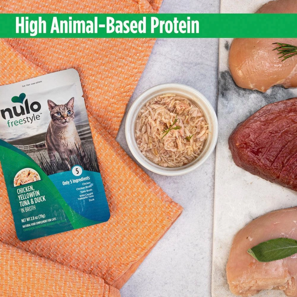 Nulo Freestyle Chicken, Tuna, and Duck Meaty Topper for Cats