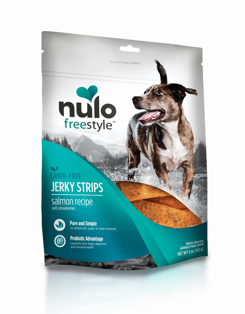 Nulo Freestyle Grain Free Salmon & Strawberries Recipe Jerky Dog Treats