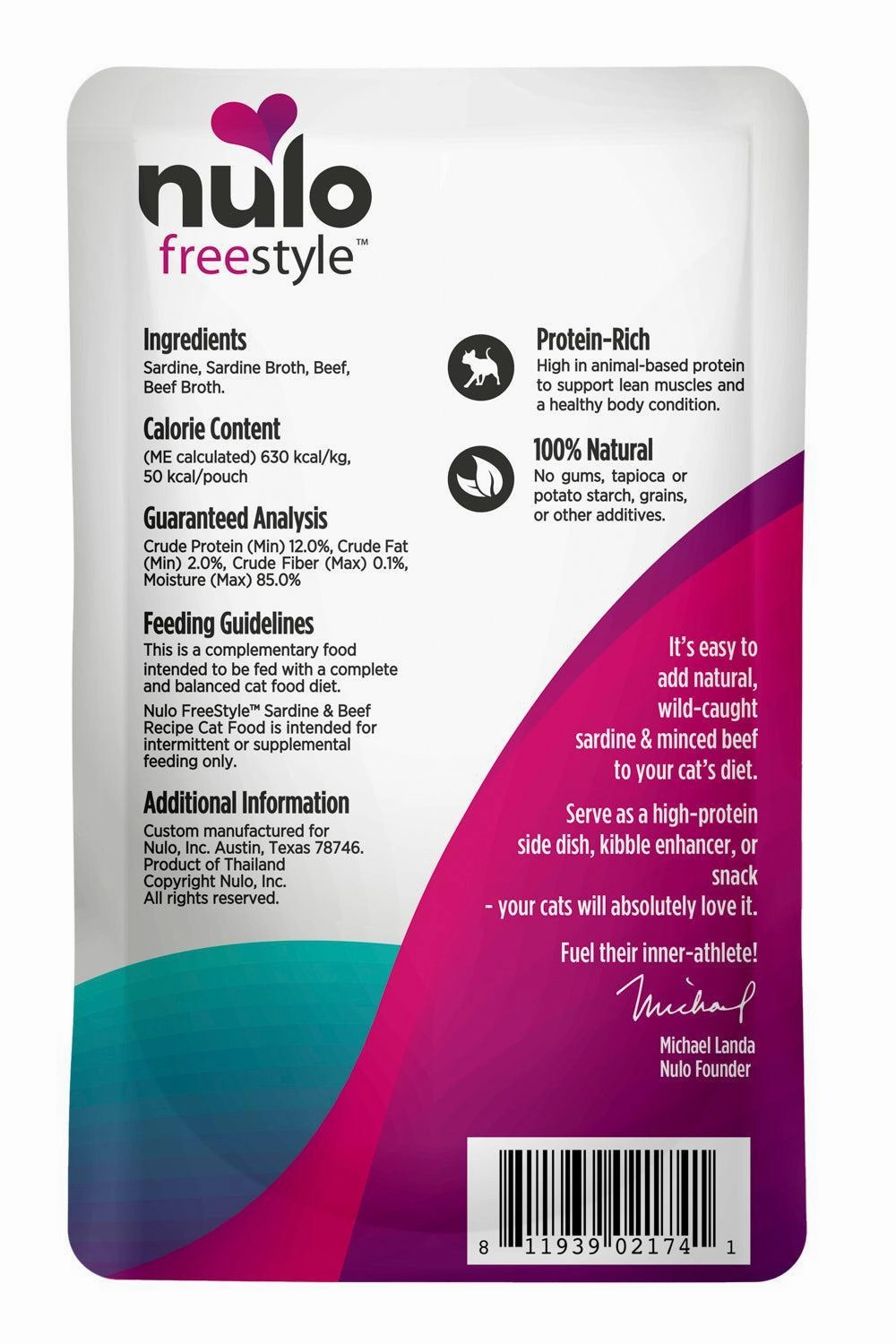 Nulo Freestyle Sardine and Beef Meaty Topper for Cats