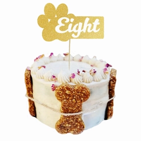 Number Eight - Dog Cake Topper