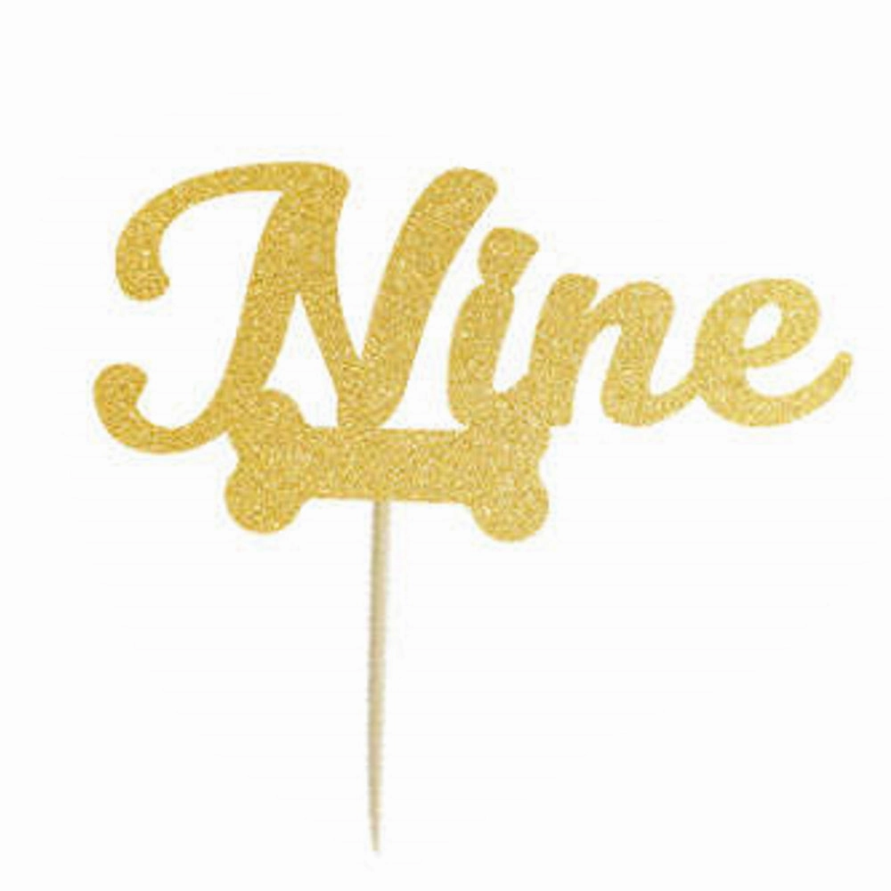 Number Nine - Dog Cake Topper