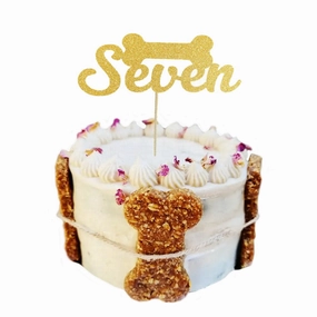 Number Seven - Dog Cake Topper