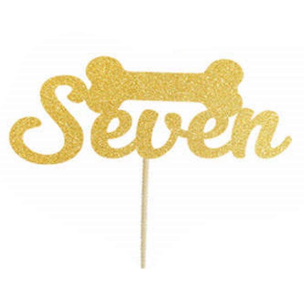 Number Seven - Dog Cake Topper