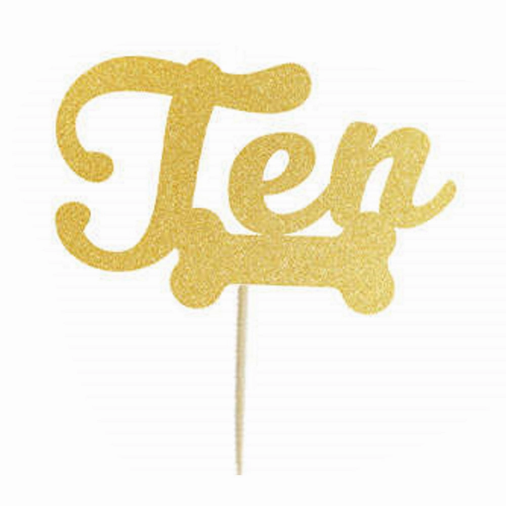 Number Ten - Dog Cake Topper