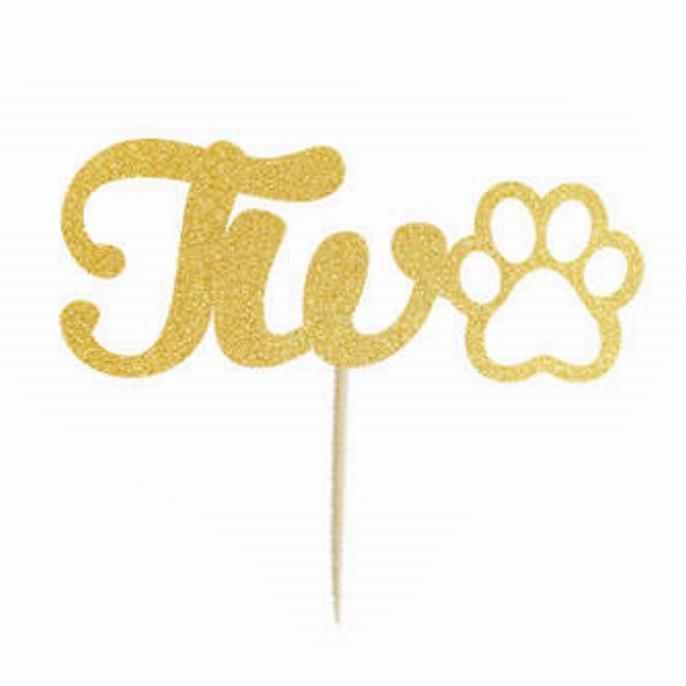 Number Two - Dog Cake Topper