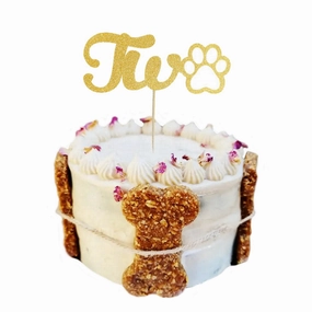 Number Two - Dog Cake Topper