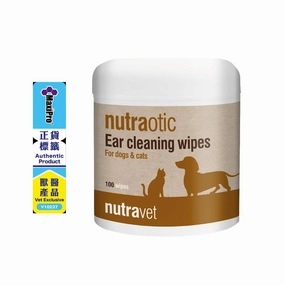 Nutravet - Nutraotic Ear Cleansing Wipes for Dogs & Cats 100 pcs