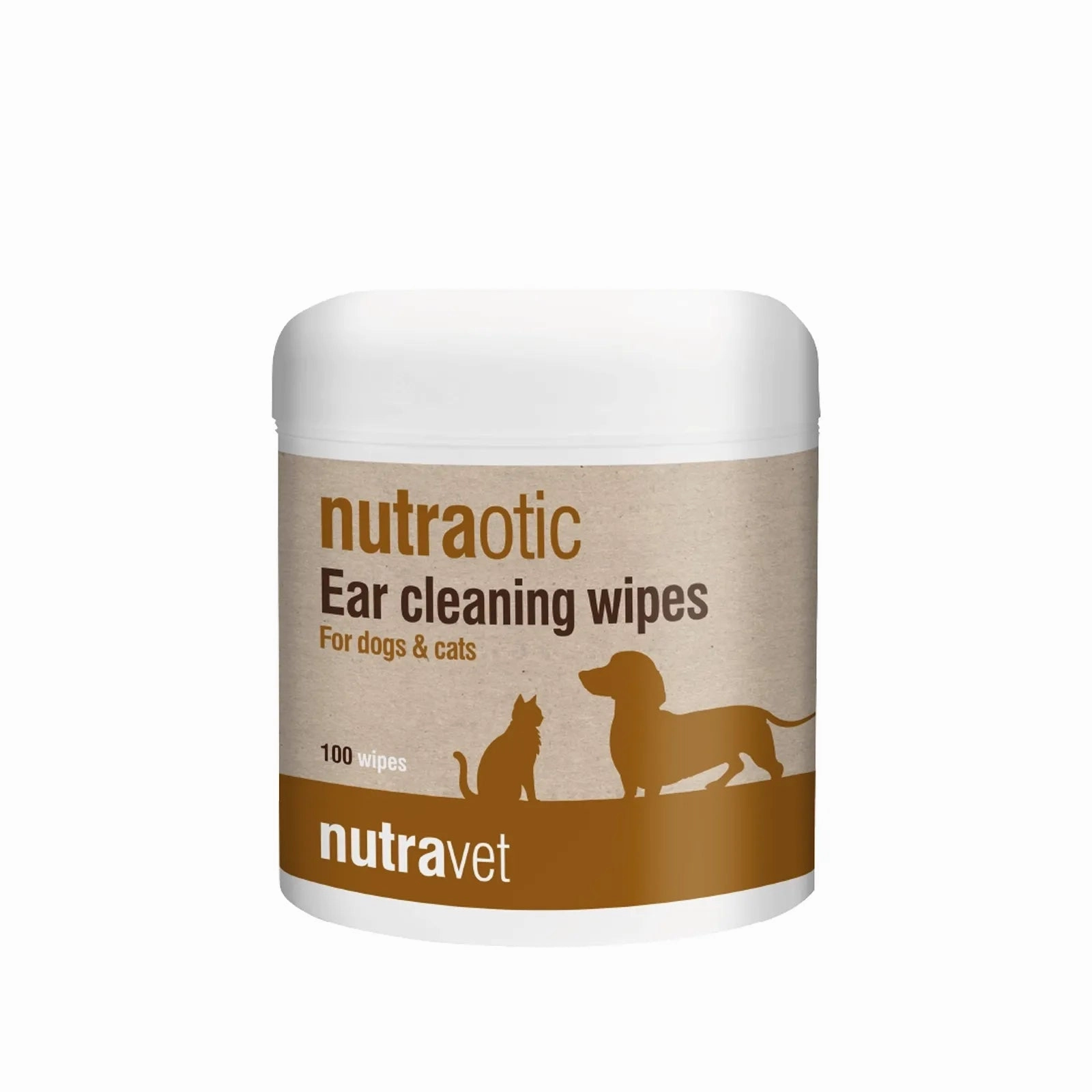 Nutravet - Nutraotic Ear Cleansing Wipes for Dogs & Cats 100 pcs
