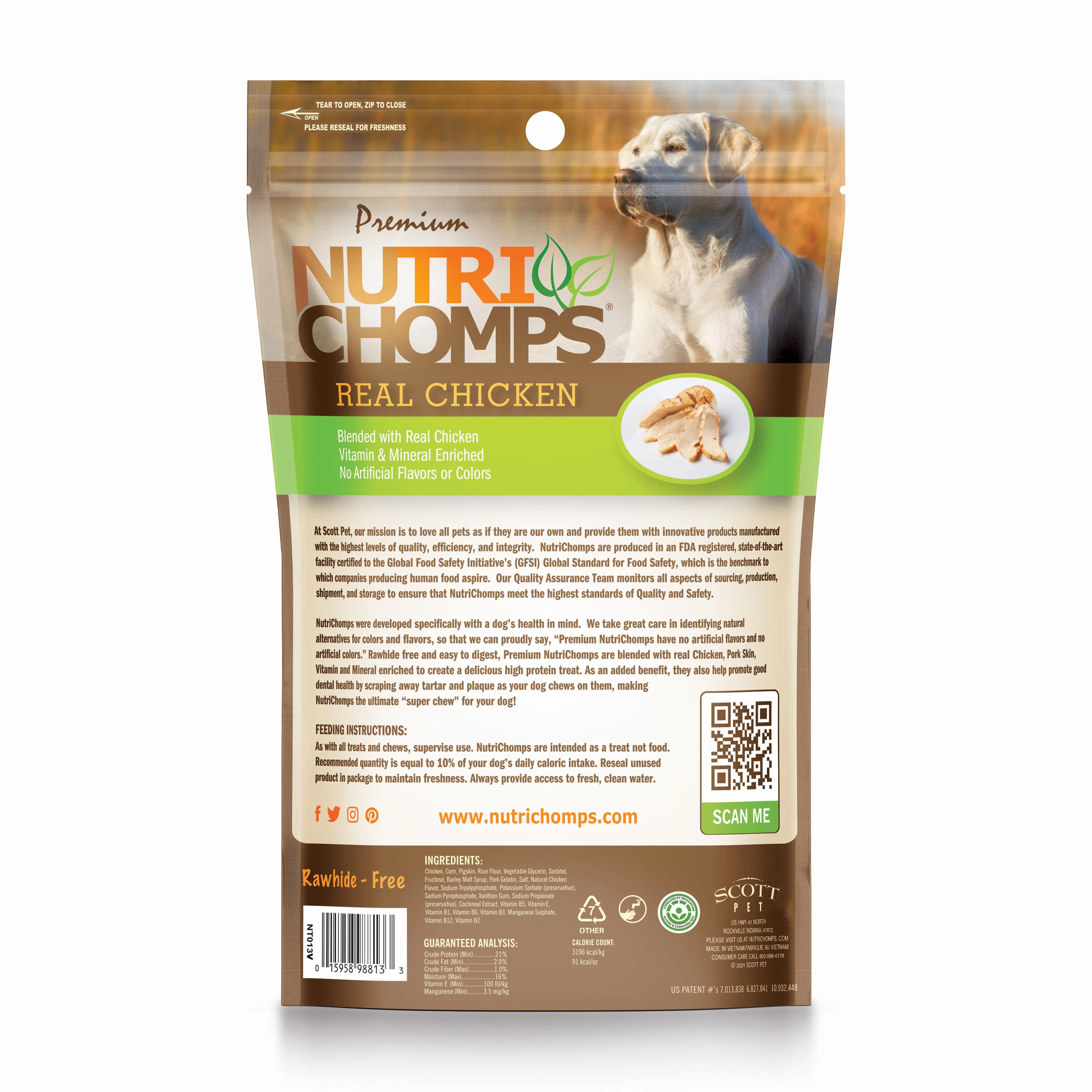 NutriChomps 6-inch Chicken Braids, 4 Count Dog Chews