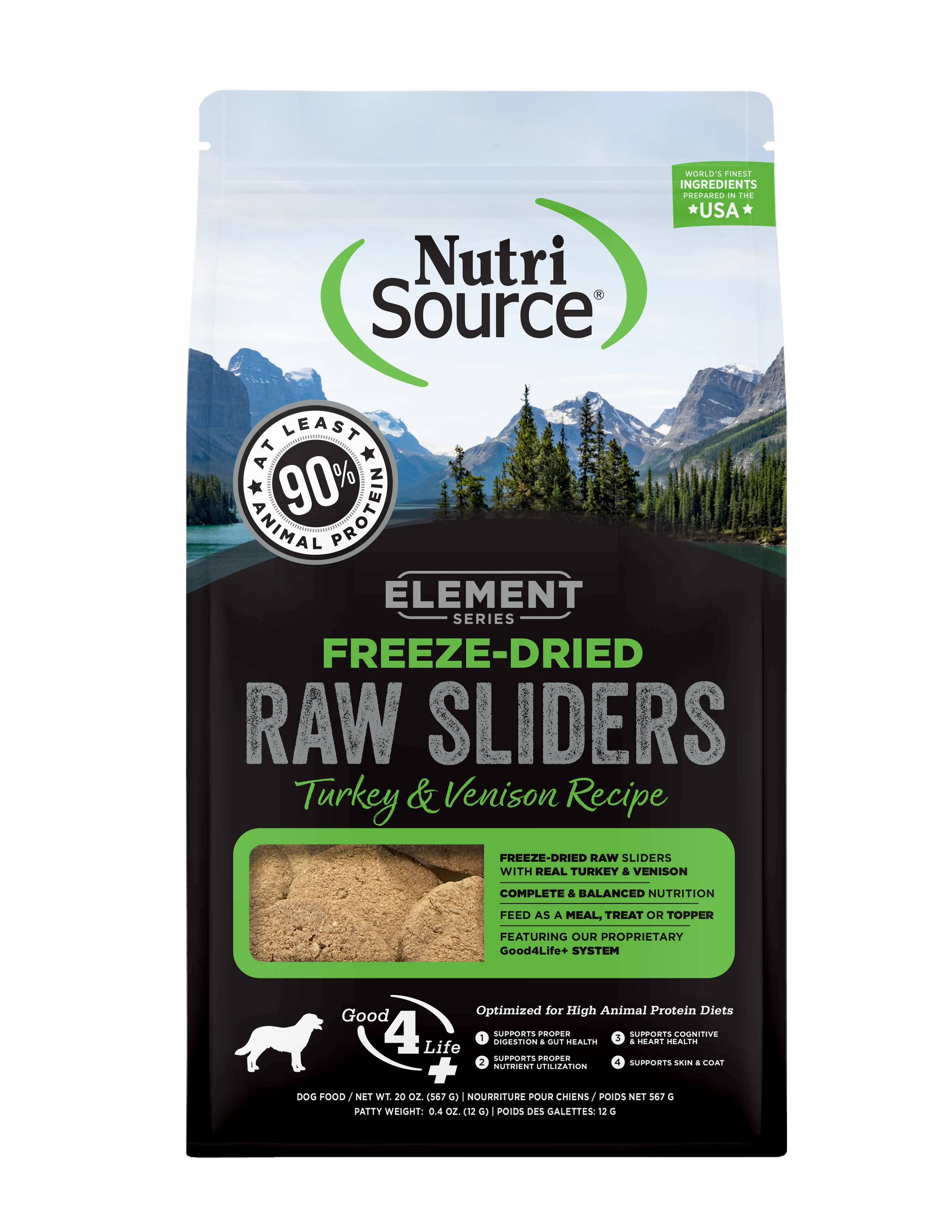 NutriSource Element Series Turkey and Venison Recipe Freeze-Dried Raw Dog Food