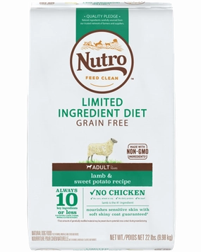 Nutro Limited Ingredient Grain Free Lamb & Sweet Potato Recipe for Dogs