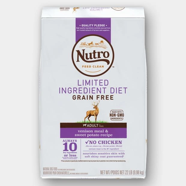 Nutro Limited Ingredient Grain Free Venison Meal & Sweet Potato Recipe for Dogs