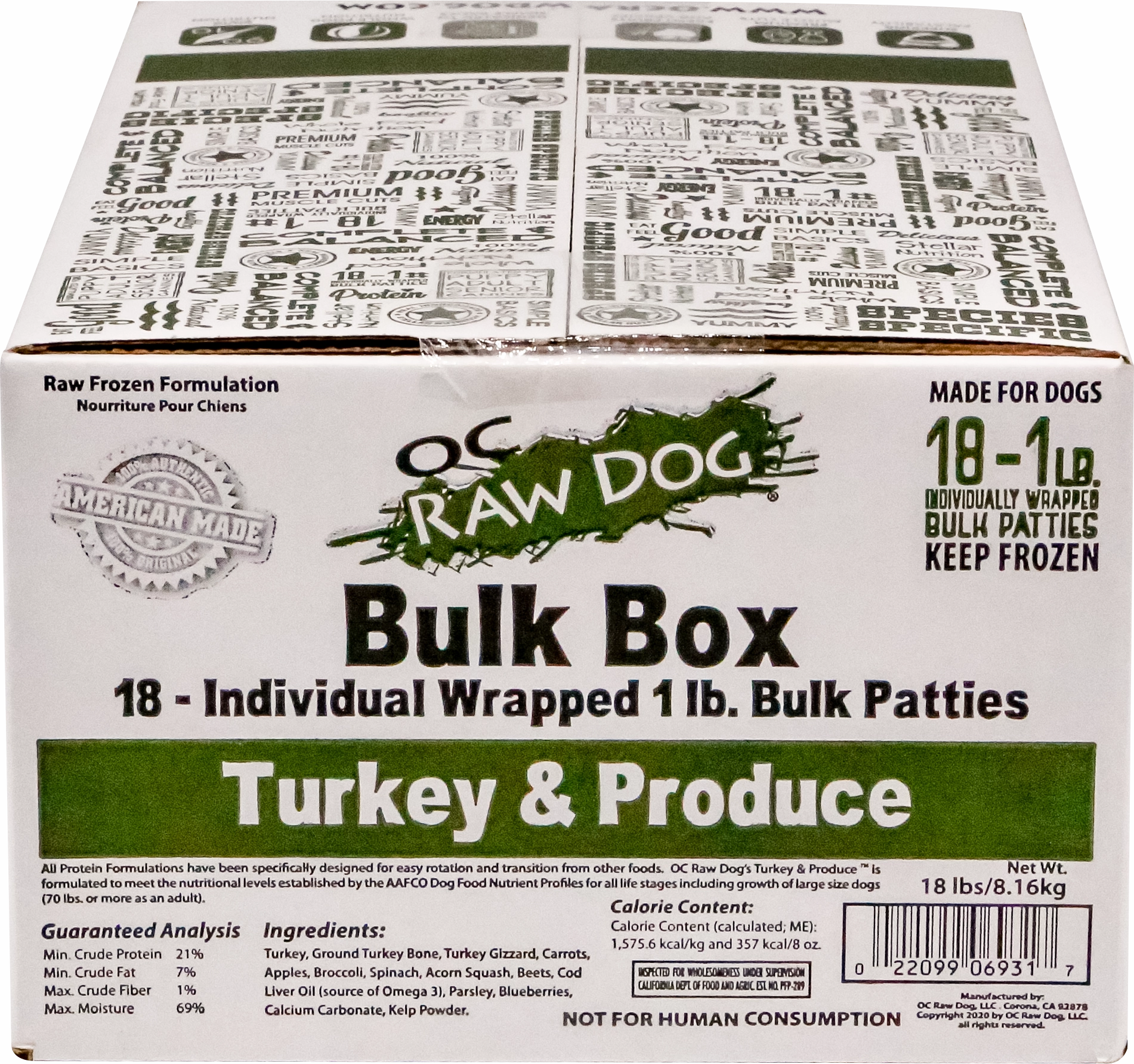 OC Raw Turkey & Produce
