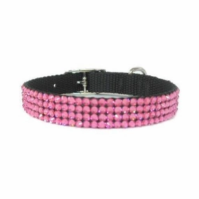 October Birthstone Rose Crystal Dog Collar