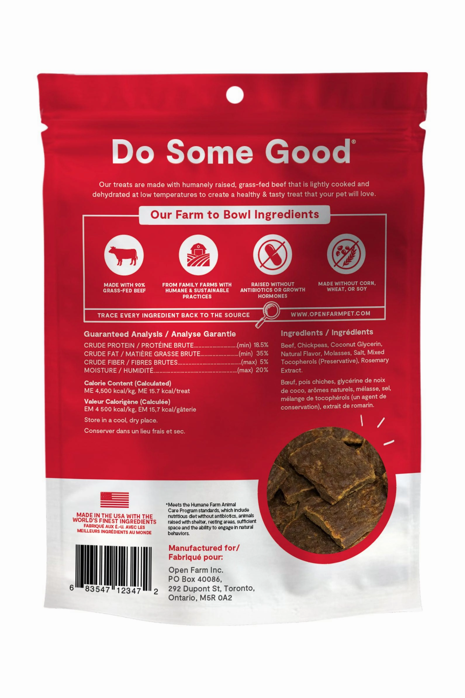Open Farm Dehydrated Beef Dog Treats