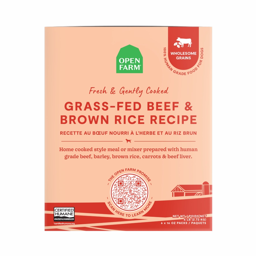Open Farm Grass-Fed Beef and Brown Rice with Wholesome Grains Gently Cooked Recipe