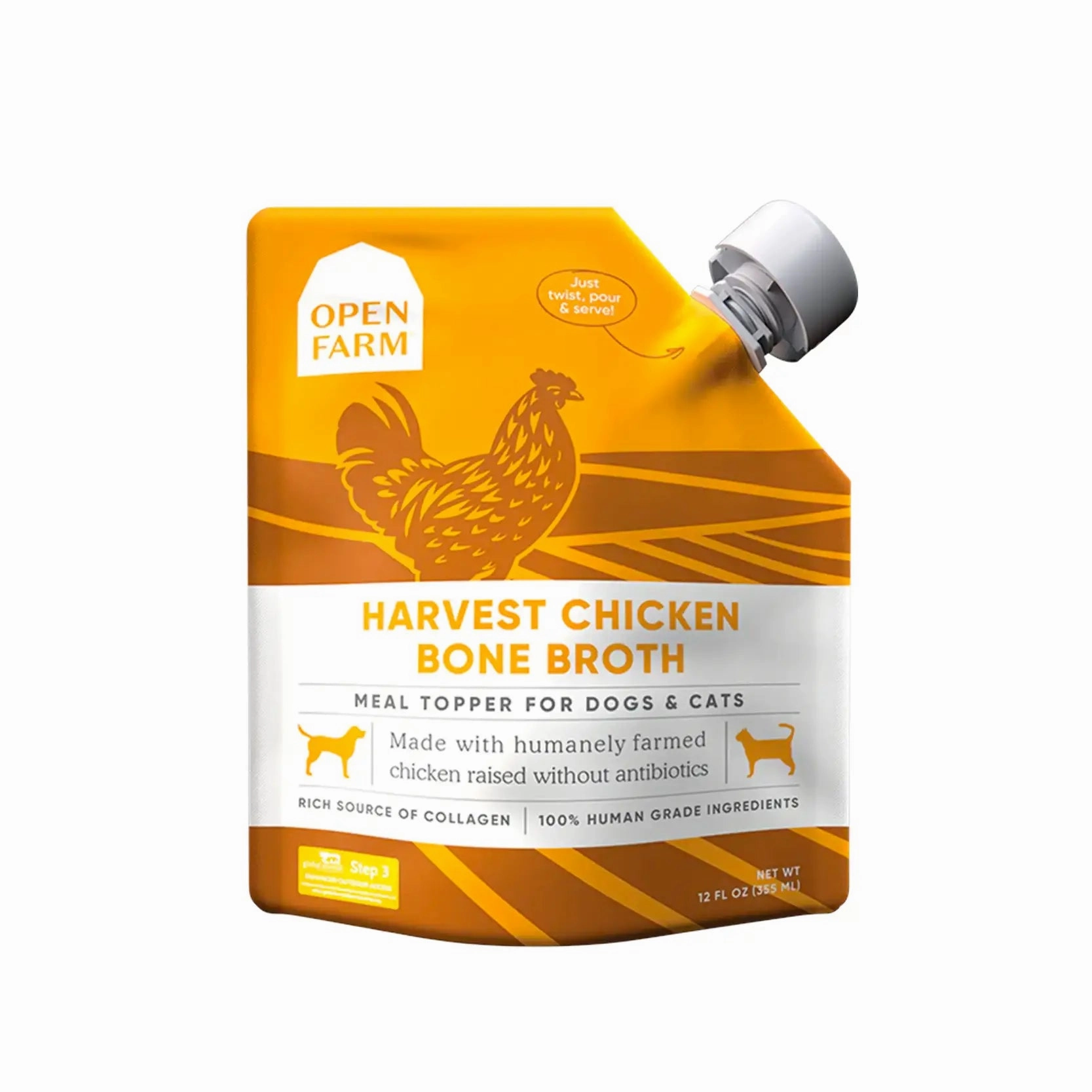 Open Farm Harvest Chicken Bone Broth 12oz