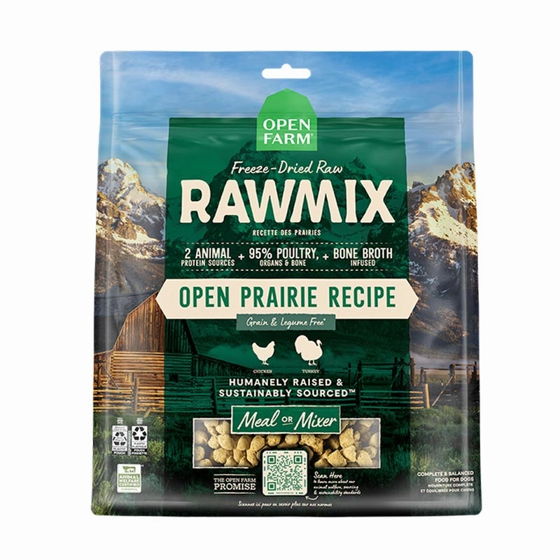 OPEN FARM RawMix Freeze-Dried Raw Open Prairie Recipe for Dogs