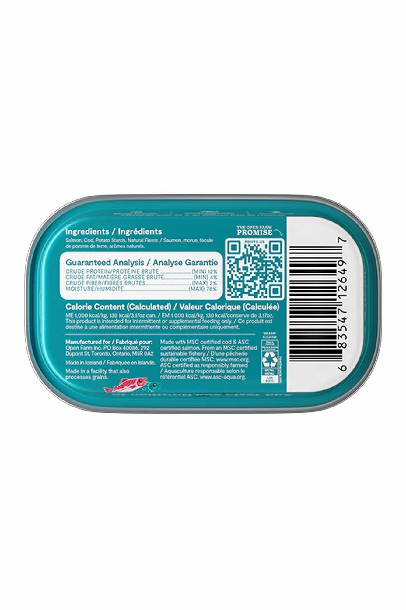 Open Farm Salmon and Cod Silky Mousse Cat Topper