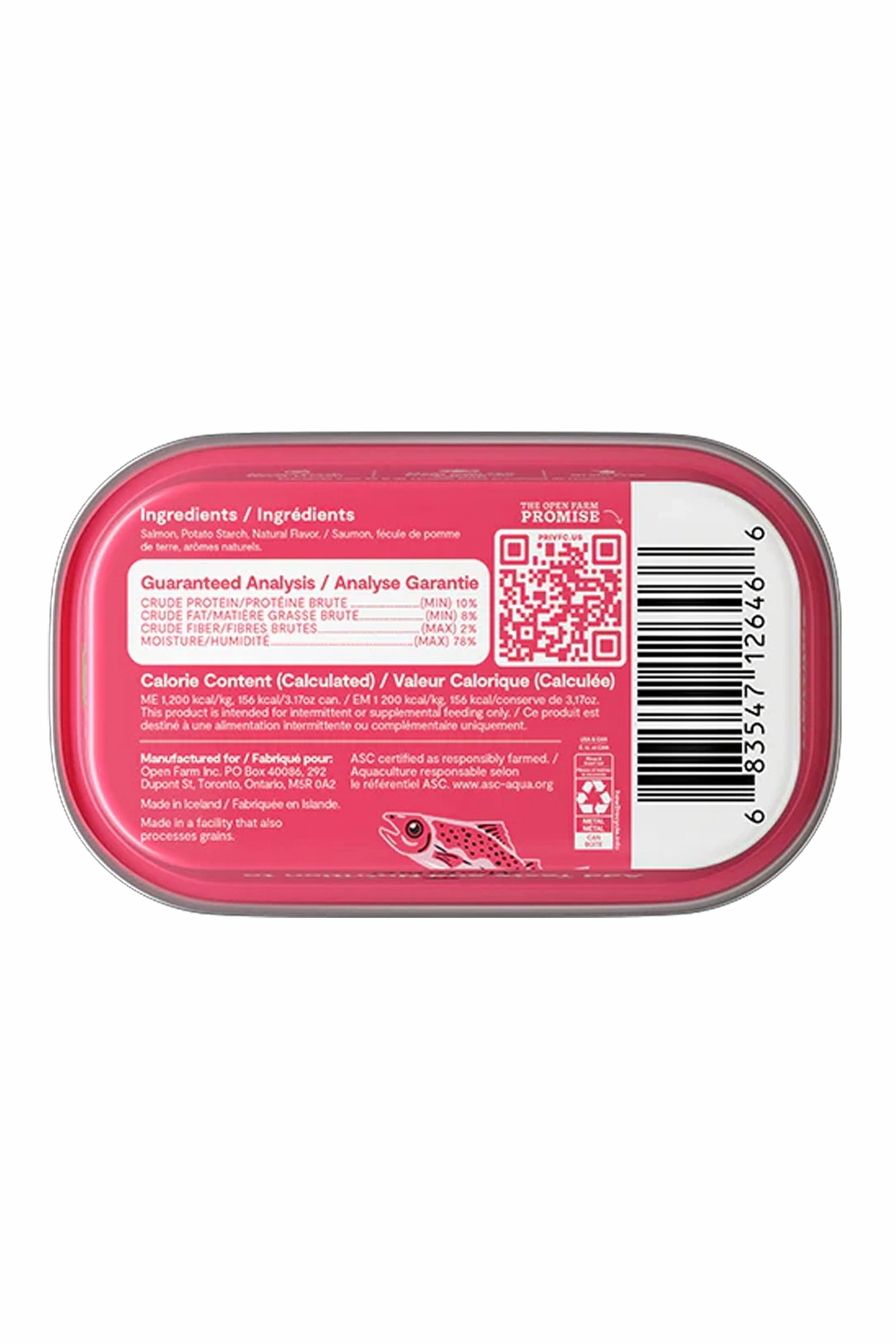 Open Farm Salmon Silky Mousse Cat Topper