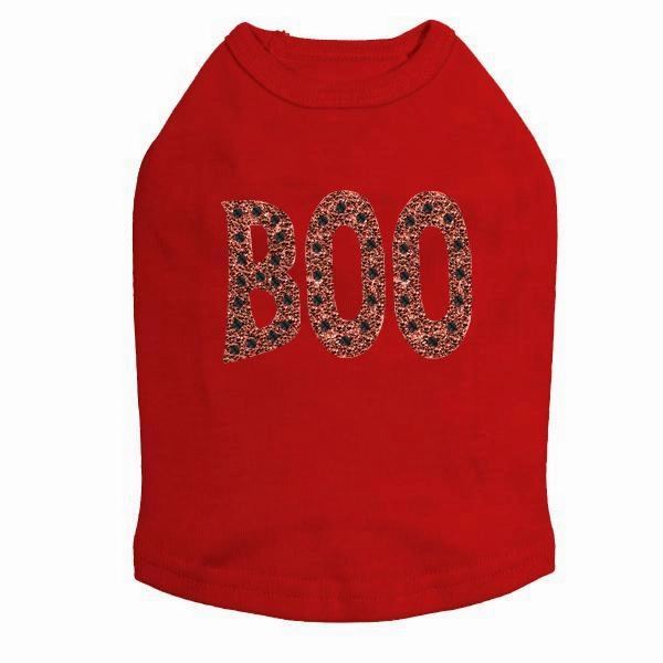 Orange Glitter Boo Dog Tank