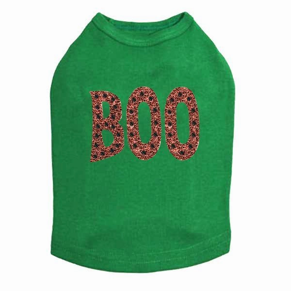 Orange Glitter Boo Dog Tank