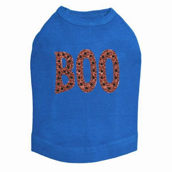 Orange Glitter Boo Dog Tank