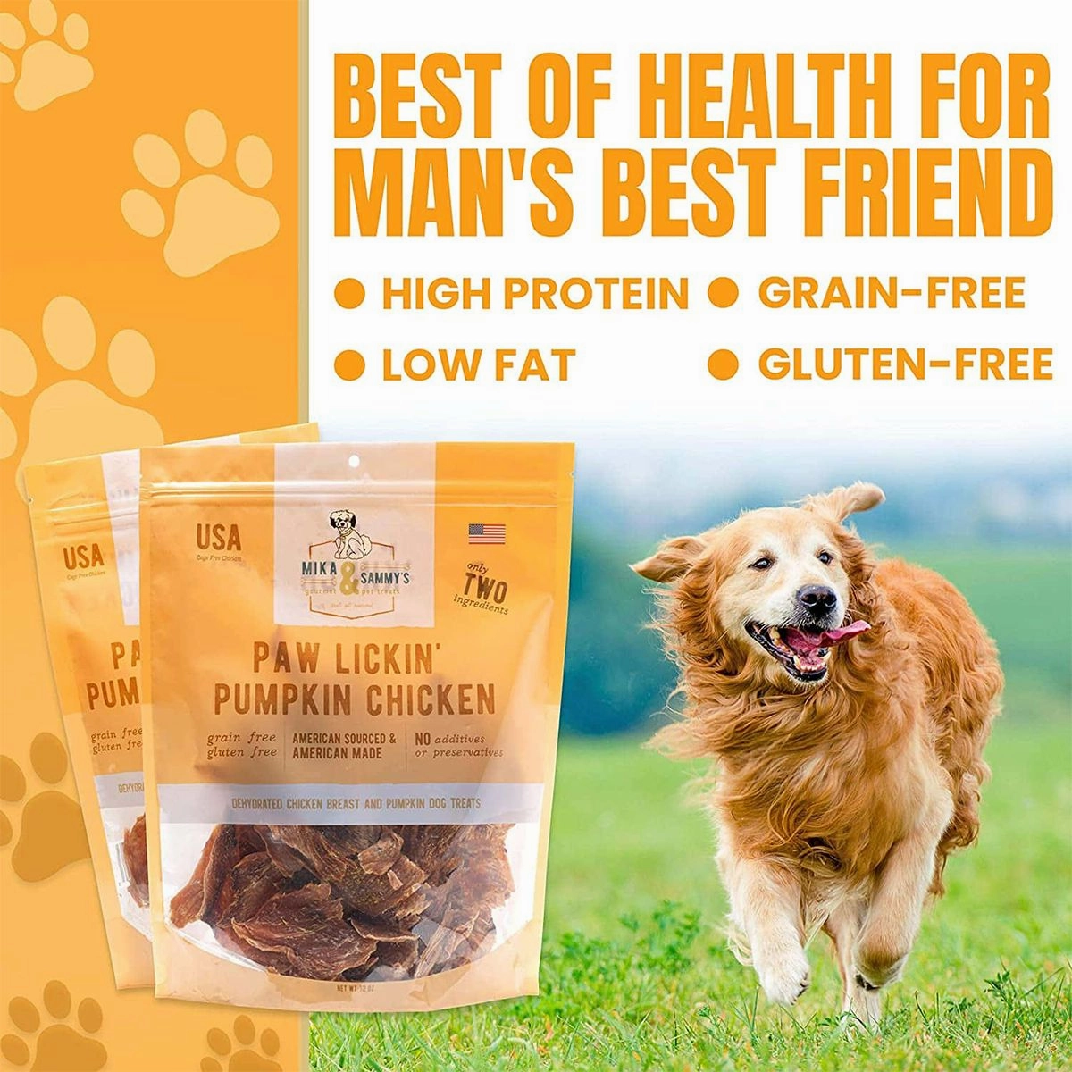 Paw Lickin Pumpkin Chicken Jerky Dog Treats