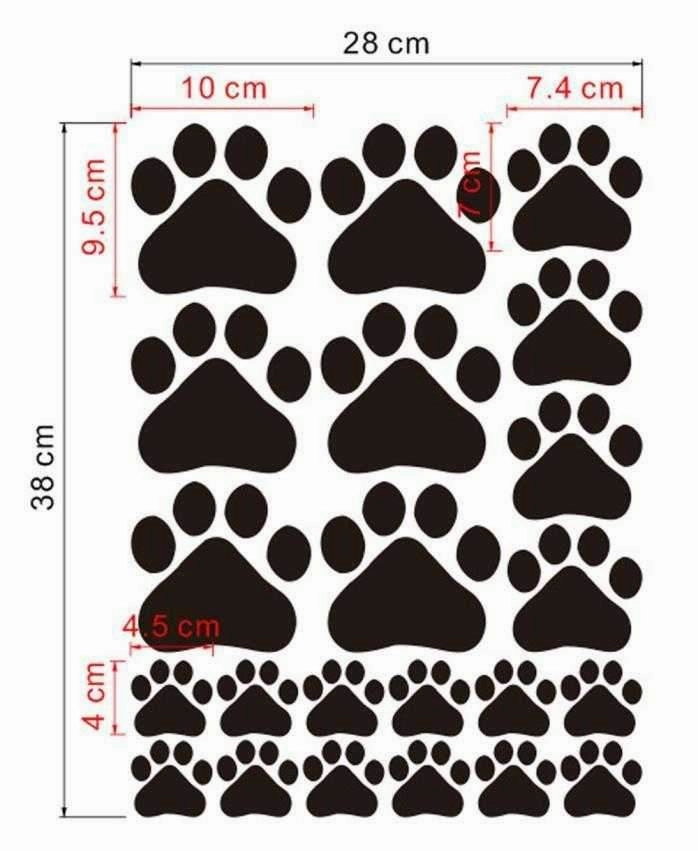 Paw Prints Vinyl Wall Decals