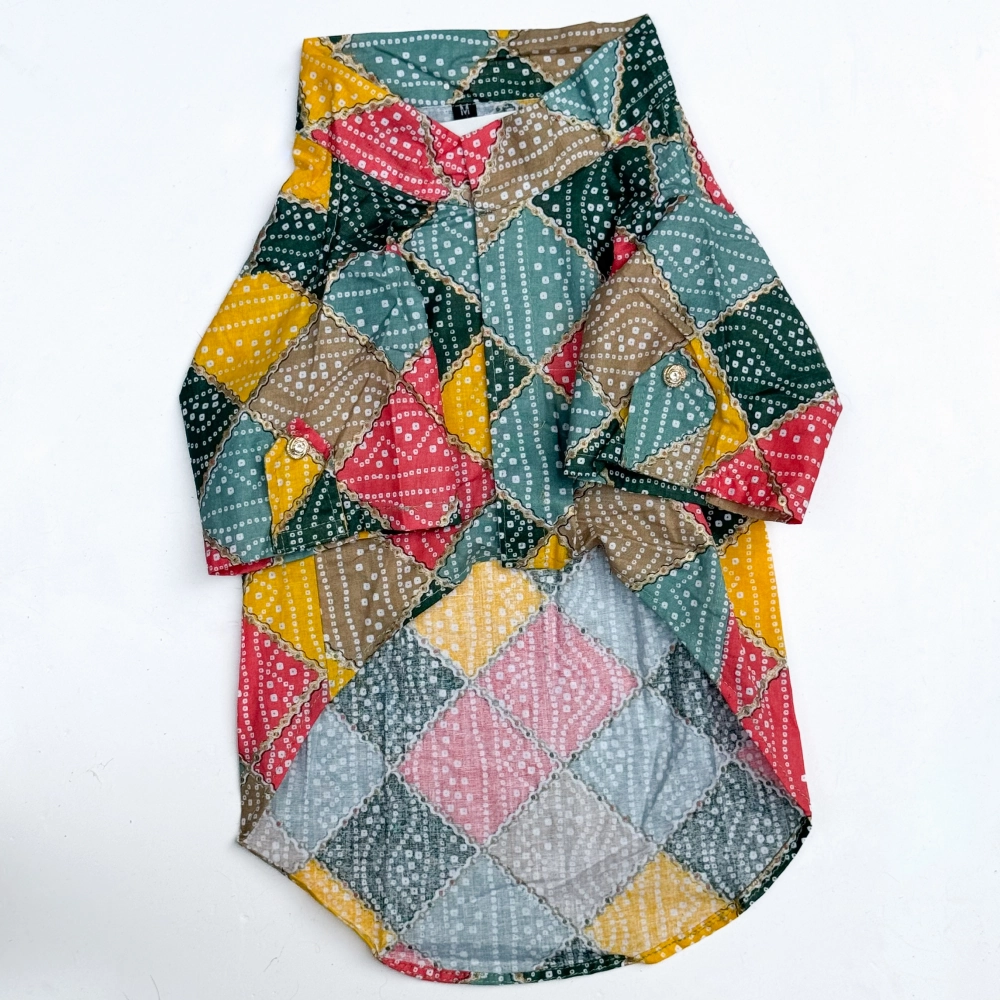 Pawgypets Bandani Kurta for Dogs and Cats (Multi Color)
