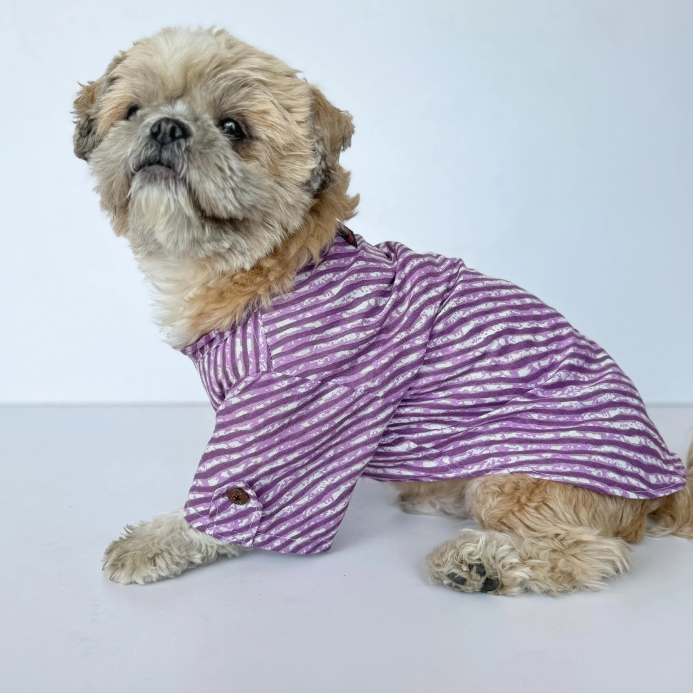 Pawgypets Lehriya Kurta for Dogs and Cats (Purple)