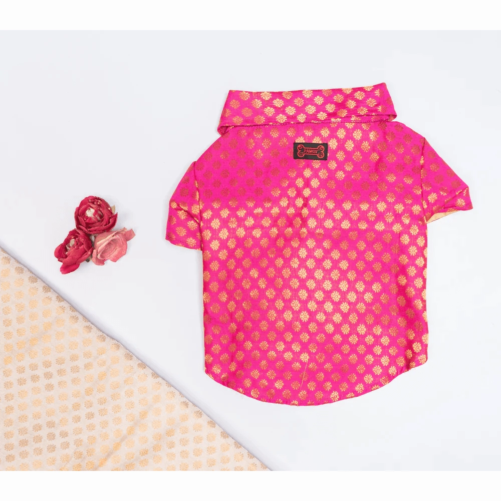 Pawgypets Occasion Wear Shirt for Dogs and Cats (Pink)