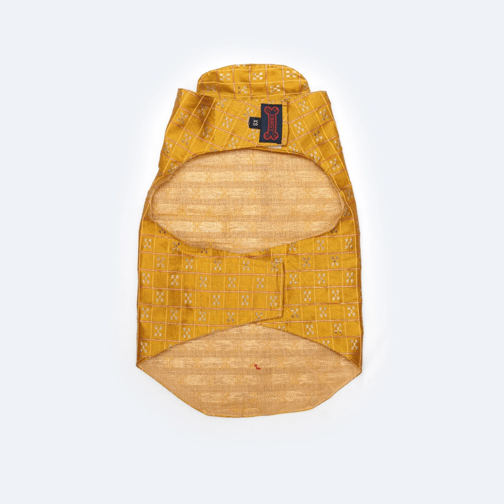 Pawgypets Strapy Sherwani for Dogs and Cats (Mustard)