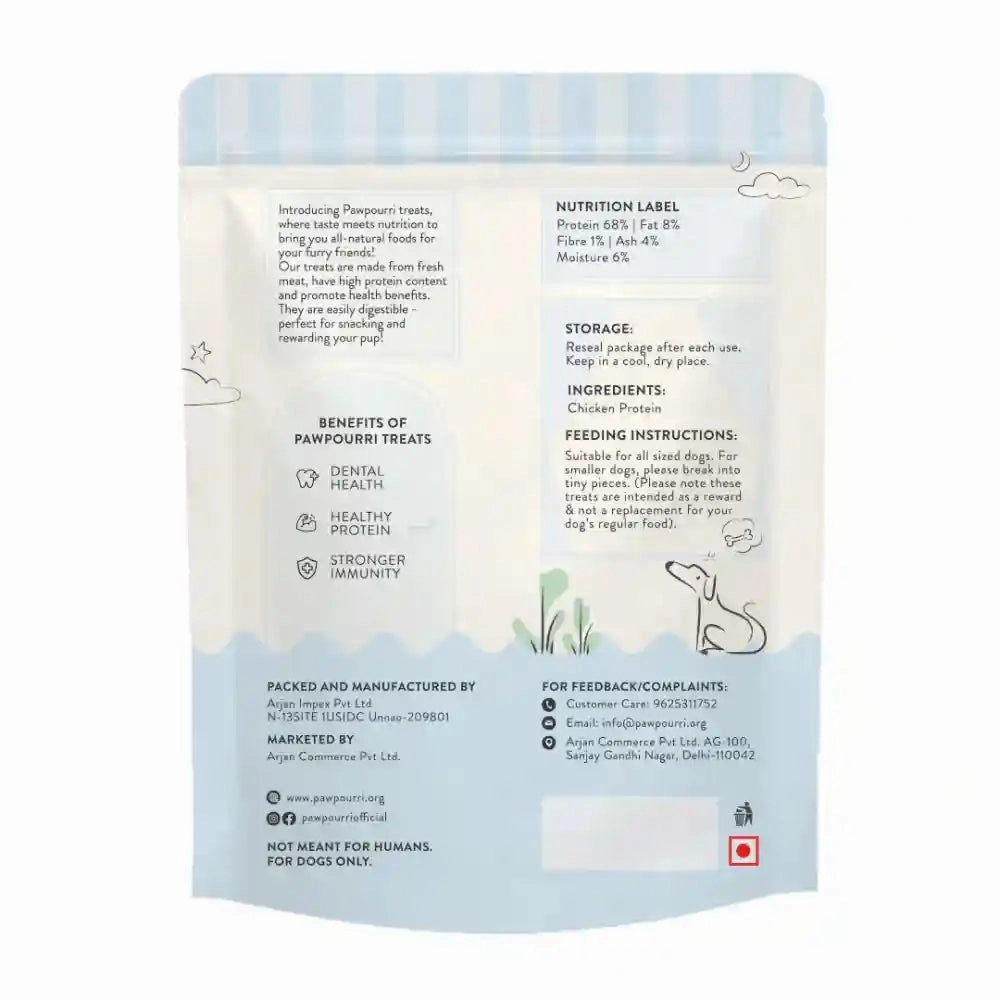 Pawpourri 100% Natural Chicken Neck Jerky Dog Treat