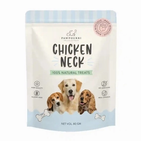 Pawpourri 100% Natural Chicken Neck Jerky Dog Treat