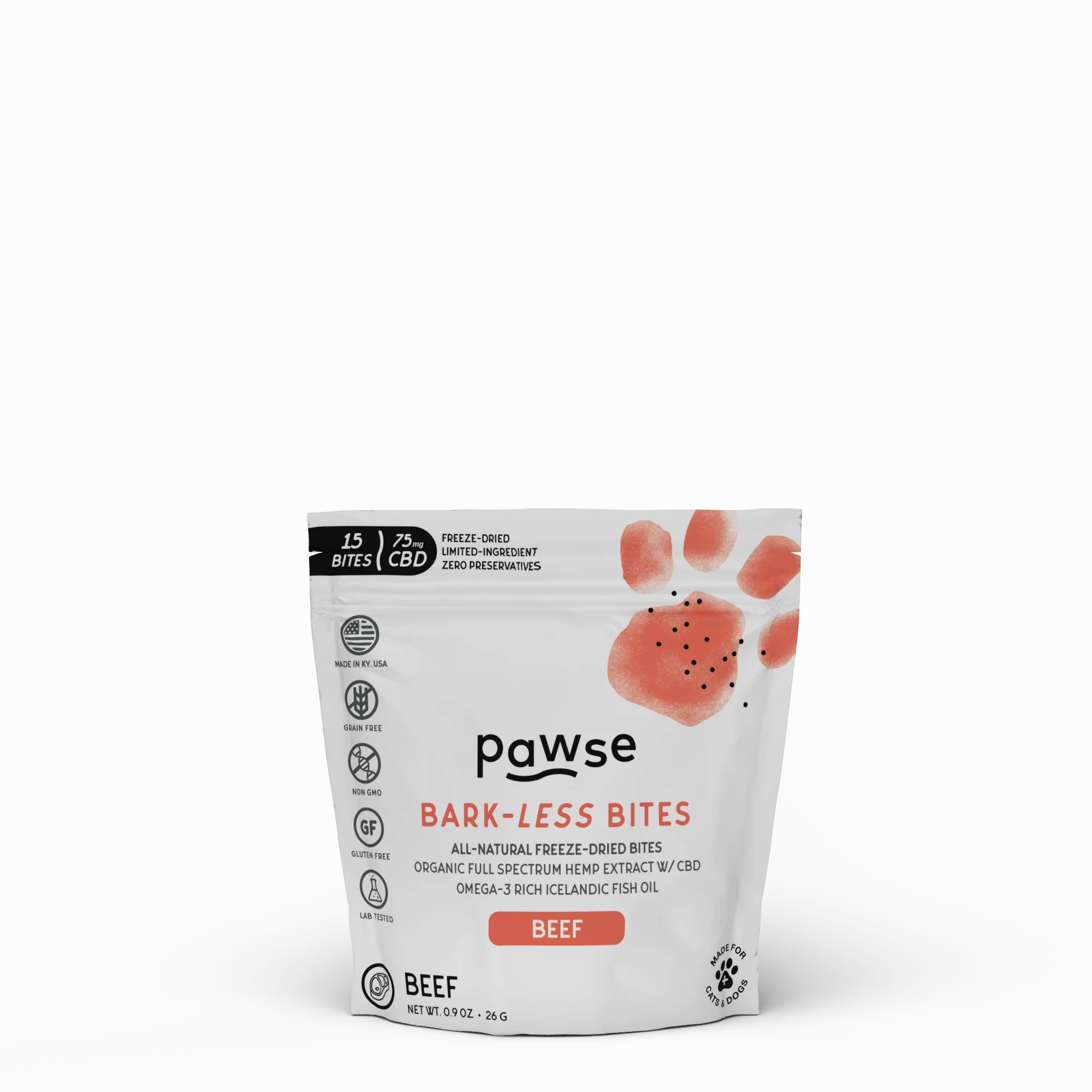 Pawse Bark Less Bites Freeze Dried Beef