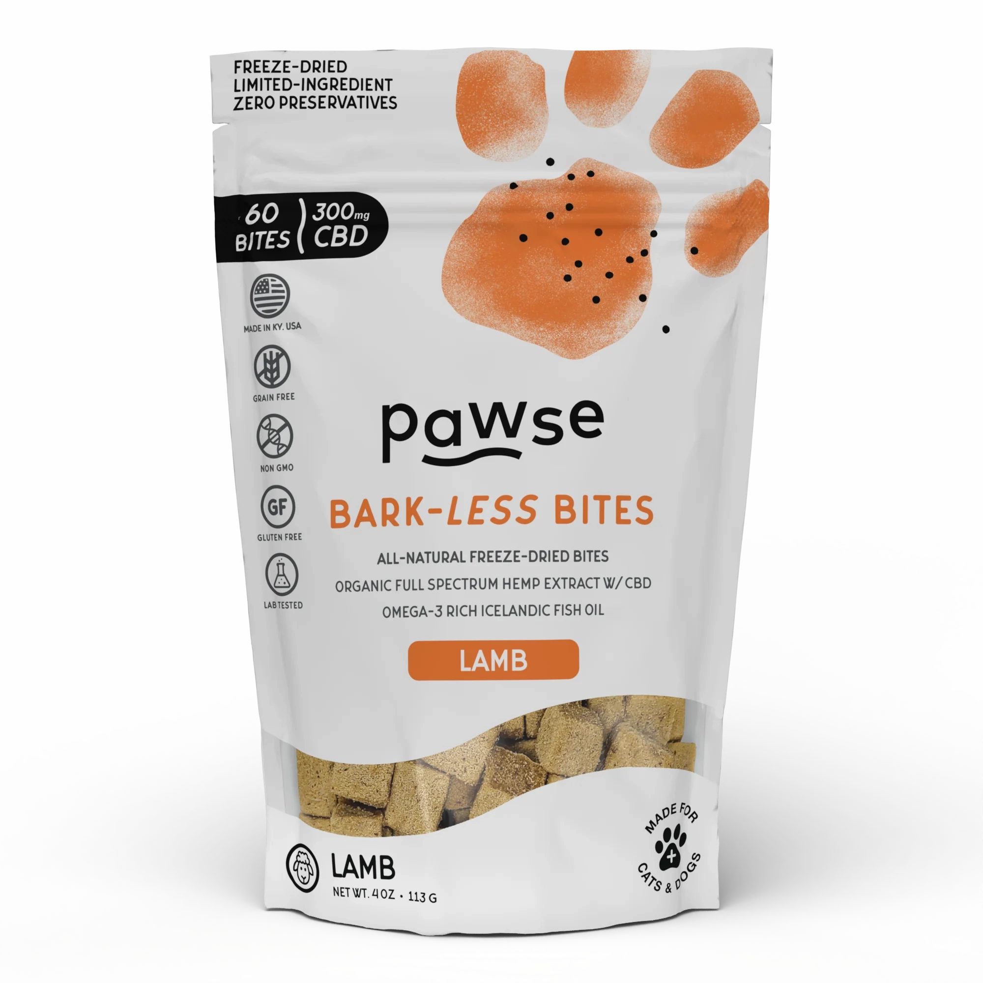 Pawse Bark Less Bites Freeze Dried Lamb