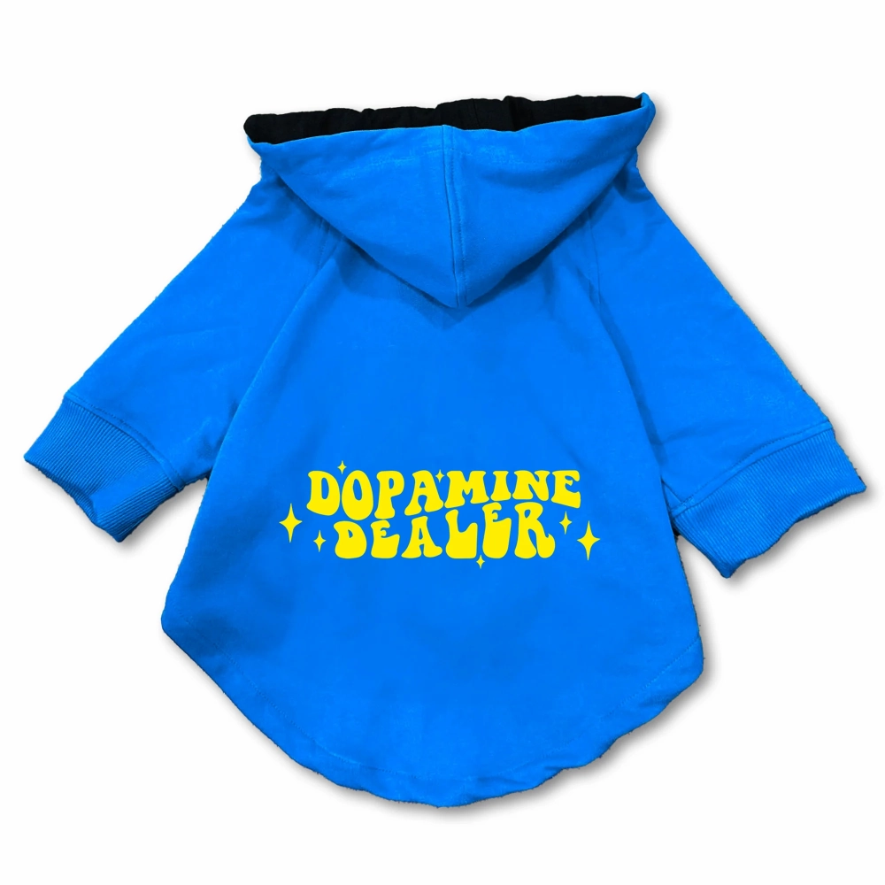 Pawsindia Dopamine Dealer Hoodie for Dogs (Blue)