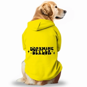 Pawsindia Dopamine Dealer Hoodie for Dogs (Yellow)